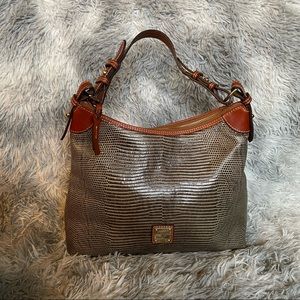 ✨Dooney Snakeprint Hobo in Taupe ✨